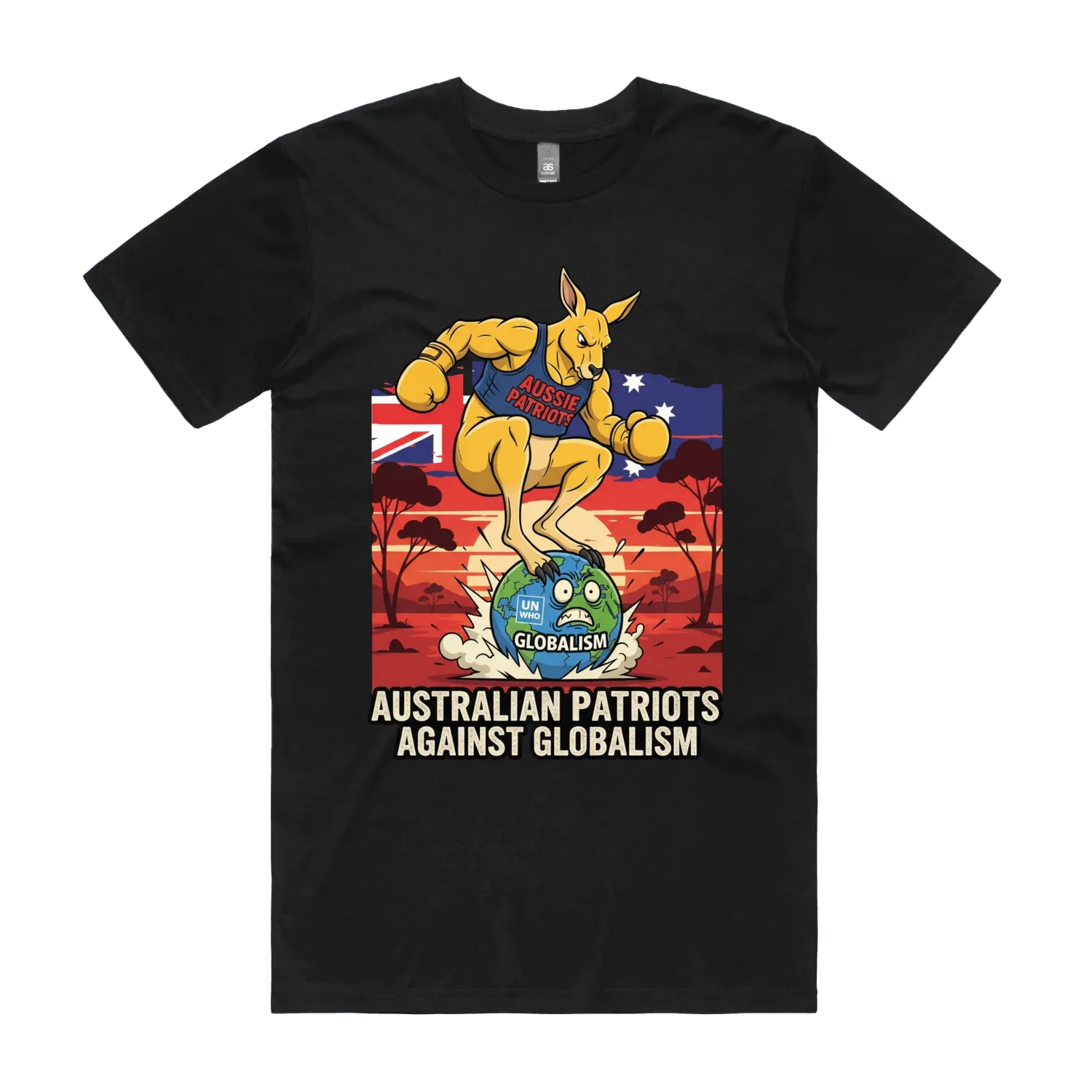 Black front flat lay